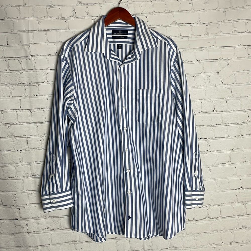 Hart Schaffner Marx Cotton Button Down Shirt Size 17 1/2, 33
